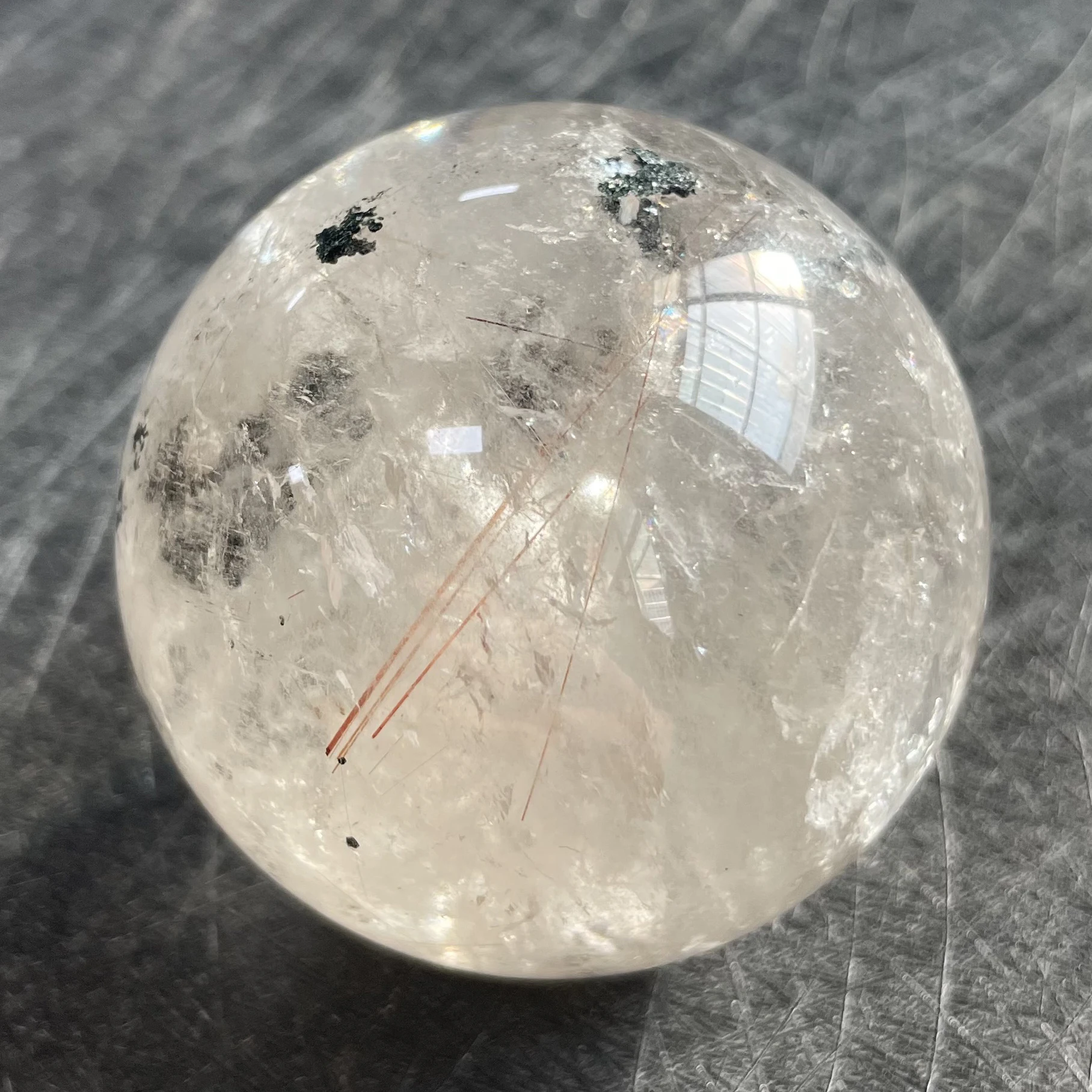 213g Natural Stone Quartz Rutilated And Garden Quartz Symbiotic Sphere Crystal Ball Decoration Rock Gift Reiki Healing B251
213g Natural Stone Quartz Rutilated And Garden Quartz Symbiotic Sphere Crystal Ball Decoration Rock Gift Reiki Healing B251