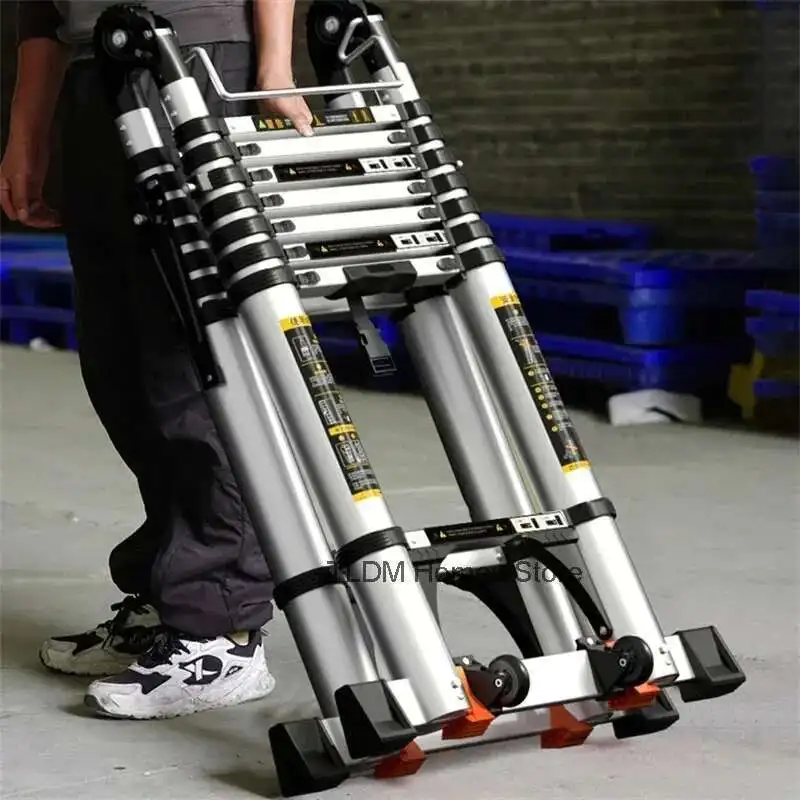 Multifunctional Engineering Ladder Aluminum Alloy Step Stools Home Folding Telescopic Ladder Portable Thick Herringbone Stairs
Multifunctional Engineering Ladder Aluminum Alloy Step Stools Home Folding Telescopic Ladder Portable Thick Herringbone Stairs