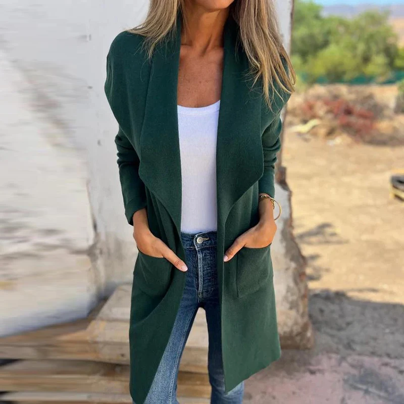 New Autumn Casual Solid Women Jacket Coat Women Elegant Turn-down Collar Office Top Cardigan Spring Long Sleeve Pocket Outerwear
New Autumn Casual Solid Women Jacket Coat Women Elegant Turn-down Collar Office Top Cardigan Spring Long Sleeve Pocket Outerwear