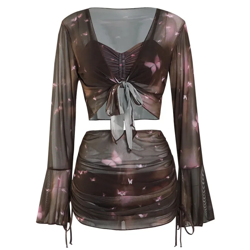 Butterfly Print Bikini Set Pure Desire Long Sleeve Slimming Two-Piece Beach Swimwear Tight Fitting Hot Girl Thermal Suit
Butterfly Print Bikini Set Pure Desire Long Sleeve Slimming Two-Piece Beach Swimwear Tight Fitting Hot Girl Thermal Suit