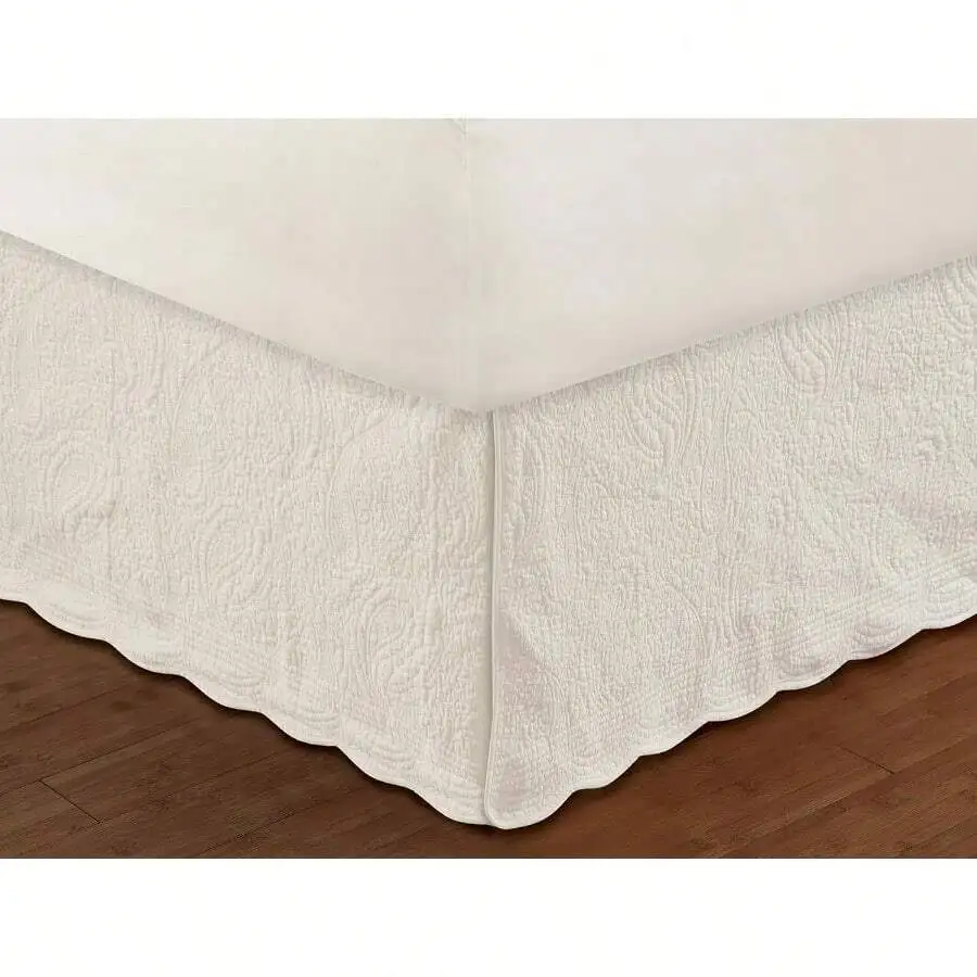 Paisley Quilted Bed Skirt Ivory Queen
Paisley Quilted Bed Skirt Ivory Queen