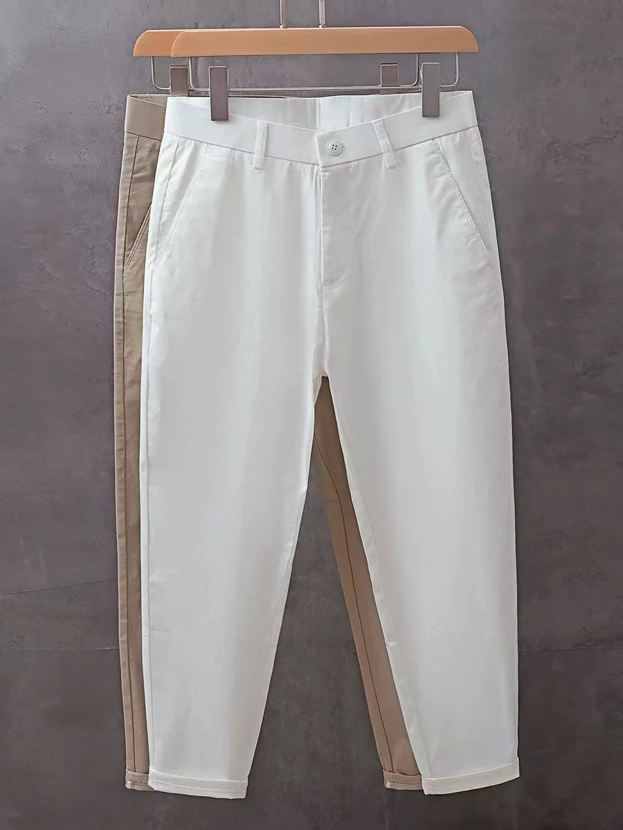 New Men's Cotton Casual Pants Washed Lightweight Straight Leg Nine-Tenths Elastic Micro-Wide Cone Spring Autumn Fashion Urban
New Men's Cotton Casual Pants Washed Lightweight Straight Leg Nine-Tenths Elastic Micro-Wide Cone Spring Autumn Fashion Urban