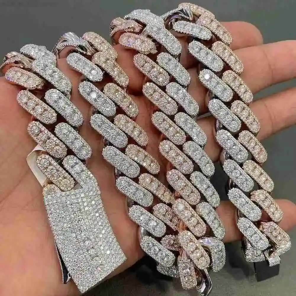 Новая роскошная кубинская цепочка Iced Out 16 мм Vvs с муассанитом и бриллиантами, кубинская цепочка в стиле хип-хоп, кубинская цепочка Майами
Новая роскошная кубинская цепочка Iced Out 16 мм Vvs с муассанитом и бриллиантами, кубинская цепочка в стиле хип-хоп, кубинская цепочка Майами