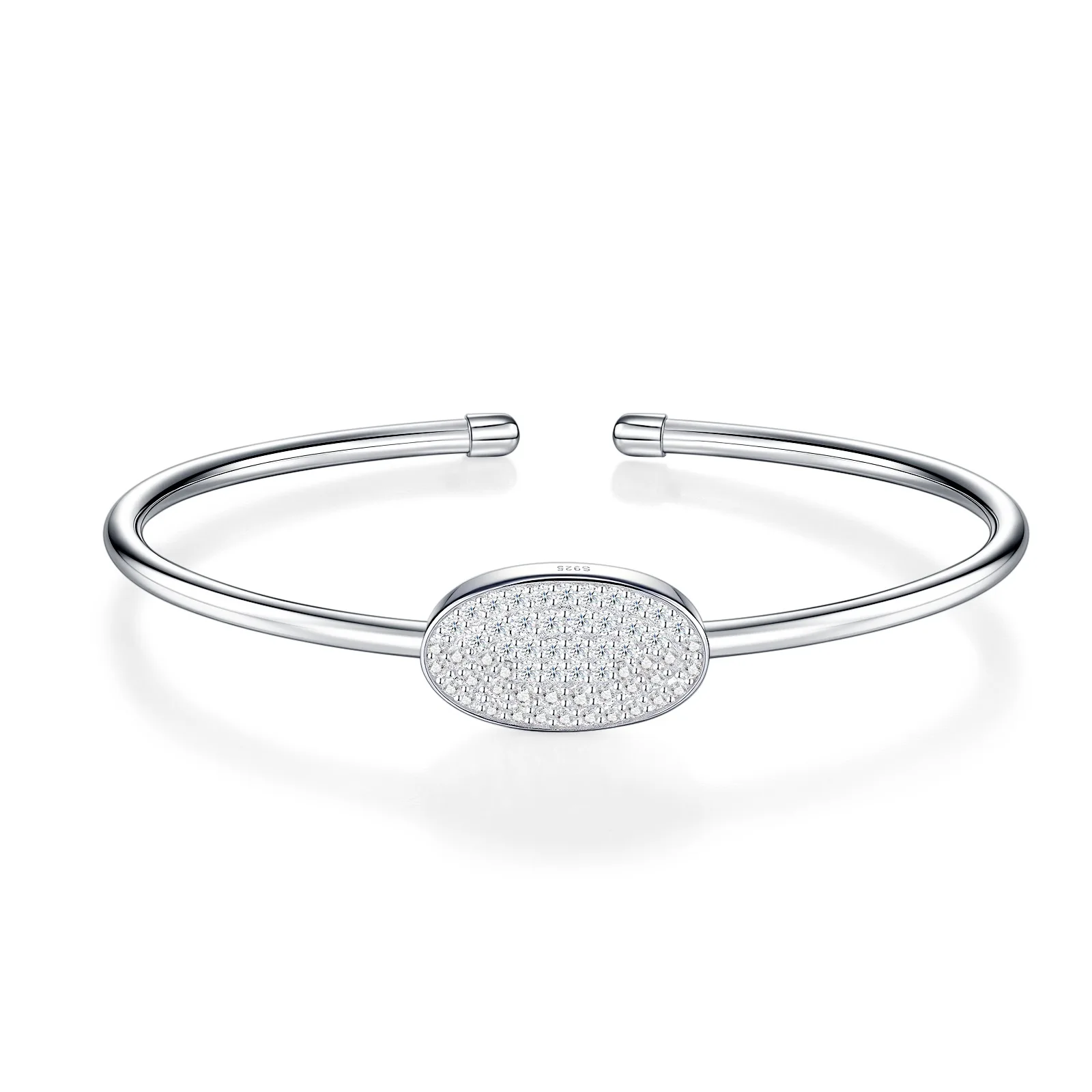 D Color VVS1 Moissanite 925 Silver Open Bangle White Gold Plated Luxury Fine Jewelry for Women Anniversary Engagement Gift
D Color VVS1 Moissanite 925 Silver Open Bangle White Gold Plated Luxury Fine Jewelry for Women Anniversary Engagement Gift