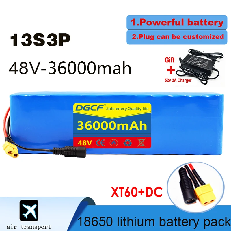 100%Original 48V Lithium-ion Battery 20000mAh, 20000W,13S3P, for 54.6V Electric Bicycles Electric Motorcycle with Built-in BMS
100%Original 48V Lithium-ion Battery 20000mAh, 20000W,13S3P, for 54.6V Electric Bicycles Electric Motorcycle with Built-in BMS