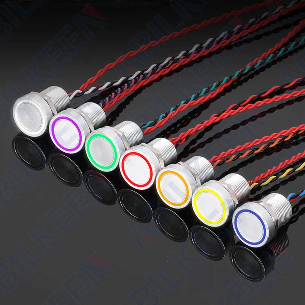 ABILKEEN PS12B-P10 12MM LED Ring Light Piezo Electric Switch 1NO Momentary/Latching IP68 Waterproof Piezo Switch DC3~24V 2A
ABILKEEN PS12B-P10 12MM LED Ring Light Piezo Electric Switch 1NO Momentary/Latching IP68 Waterproof Piezo Switch DC3~24V 2A