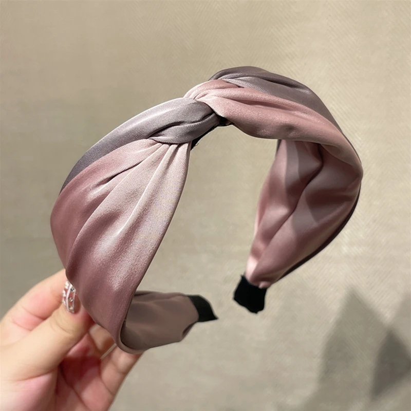 Women Satin Colorblock Wide-brimmed Knot Hairband All-match Cross Hair Hoop Wide Bezel Headwear Head Hoop Hair Accessories
Women Satin Colorblock Wide-brimmed Knot Hairband All-match Cross Hair Hoop Wide Bezel Headwear Head Hoop Hair Accessories