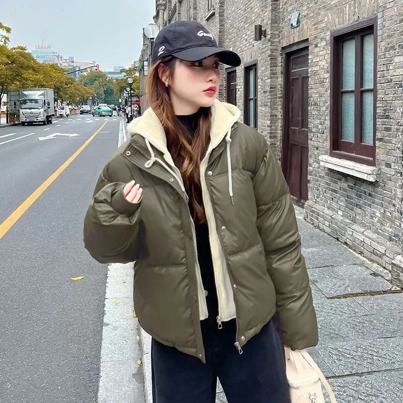 Autumn Winter New Fake Two Pieces Splicing Cotton Jacket Women Cotton-Padded Thick Warm Parkas Short Coat Female Casual Lady Top
Autumn Winter New Fake Two Pieces Splicing Cotton Jacket Women Cotton-Padded Thick Warm Parkas Short Coat Female Casual Lady Top