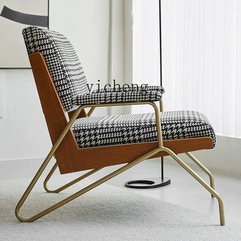 simple sofa chair balcony retro art leisure chair thousand bird grid single chair
simple sofa chair balcony retro art leisure chair thousand bird grid single chair
