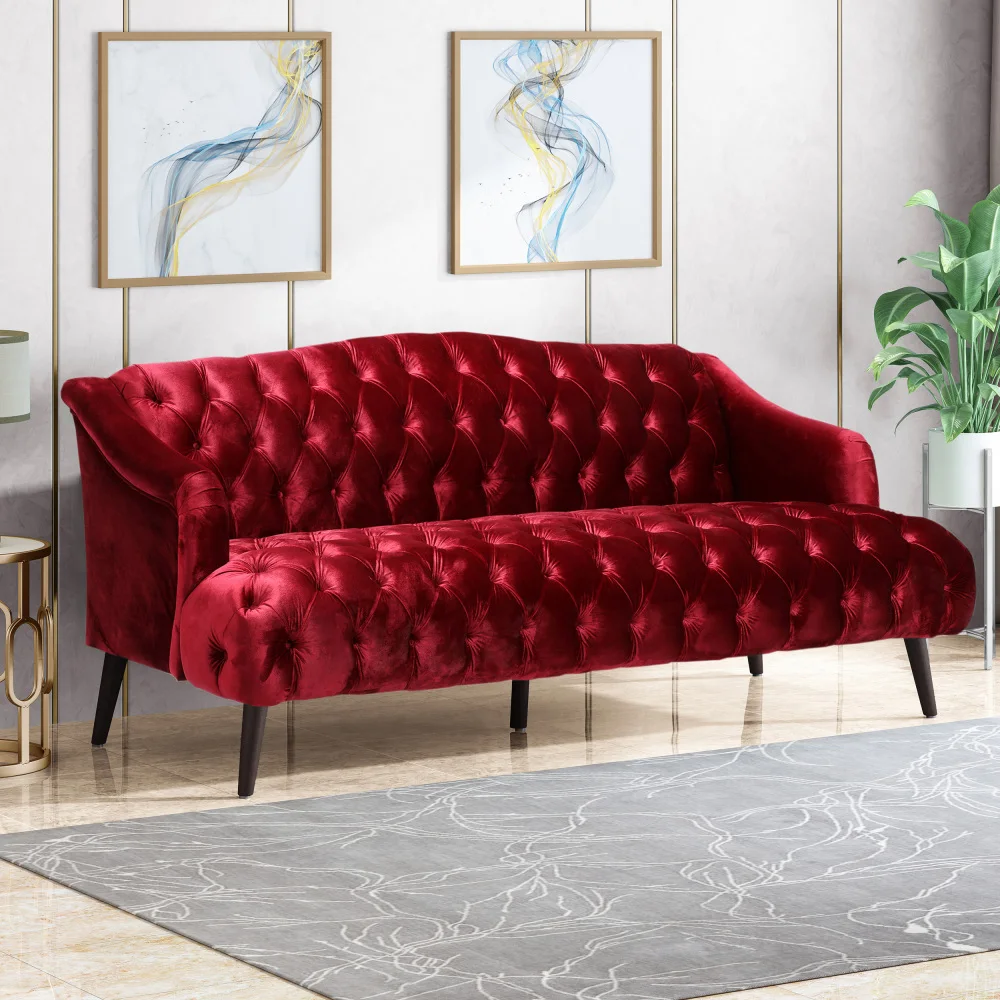 Comfy 3-seat Sofa with Wooden Legs, for Living Room and Study
Comfy 3-seat Sofa with Wooden Legs, for Living Room and Study
