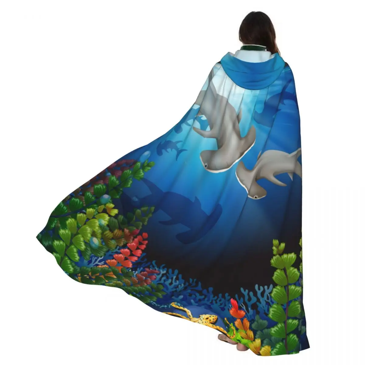 Soft Unisex Hooded Whale Swimming Sea Witch Long Cape Cosplay Costume Prop Party Performance Supplies
Soft Unisex Hooded Whale Swimming Sea Witch Long Cape Cosplay Costume Prop Party Performance Supplies