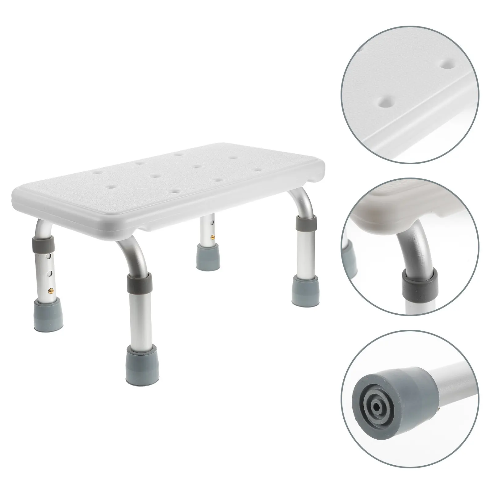 1Pcs Ergonomic Adjustable Bath Stool Aluminum Alloy Shower Chair with Anti-Slip Pe Foot Pads 41x22cm Heavy Duty 200Kg Universal
1Pcs Ergonomic Adjustable Bath Stool Aluminum Alloy Shower Chair with Anti-Slip Pe Foot Pads 41x22cm Heavy Duty 200Kg Universal