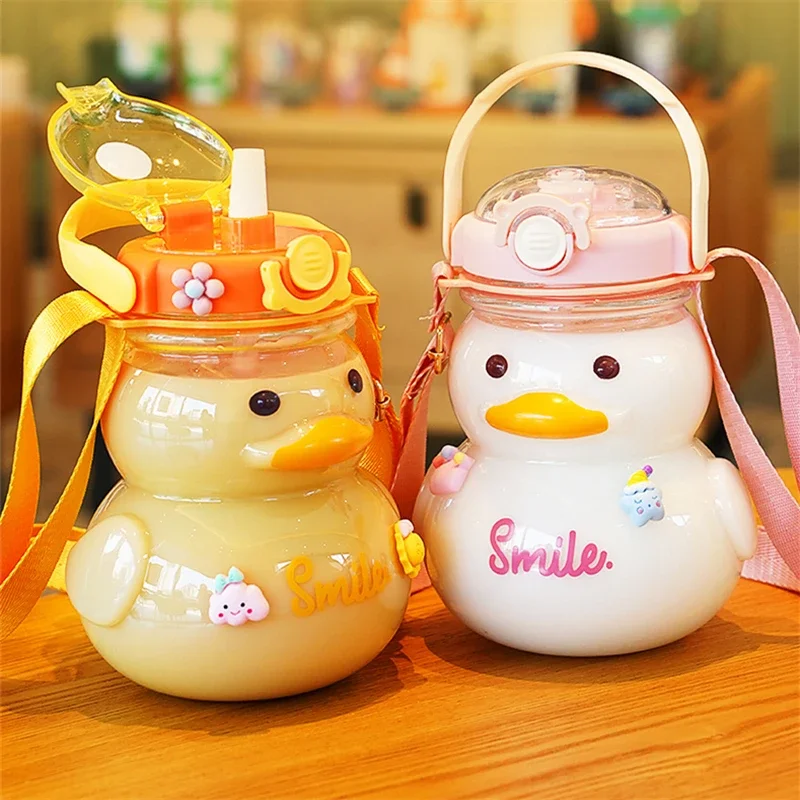 1pc 1000ml Cute Duck Water Bottle with Strap Straw for Girls Plastic Cup Portable Drinking Bottle Kids Water Bottle BPA Free
1pc 1000ml Cute Duck Water Bottle with Strap Straw for Girls Plastic Cup Portable Drinking Bottle Kids Water Bottle BPA Free