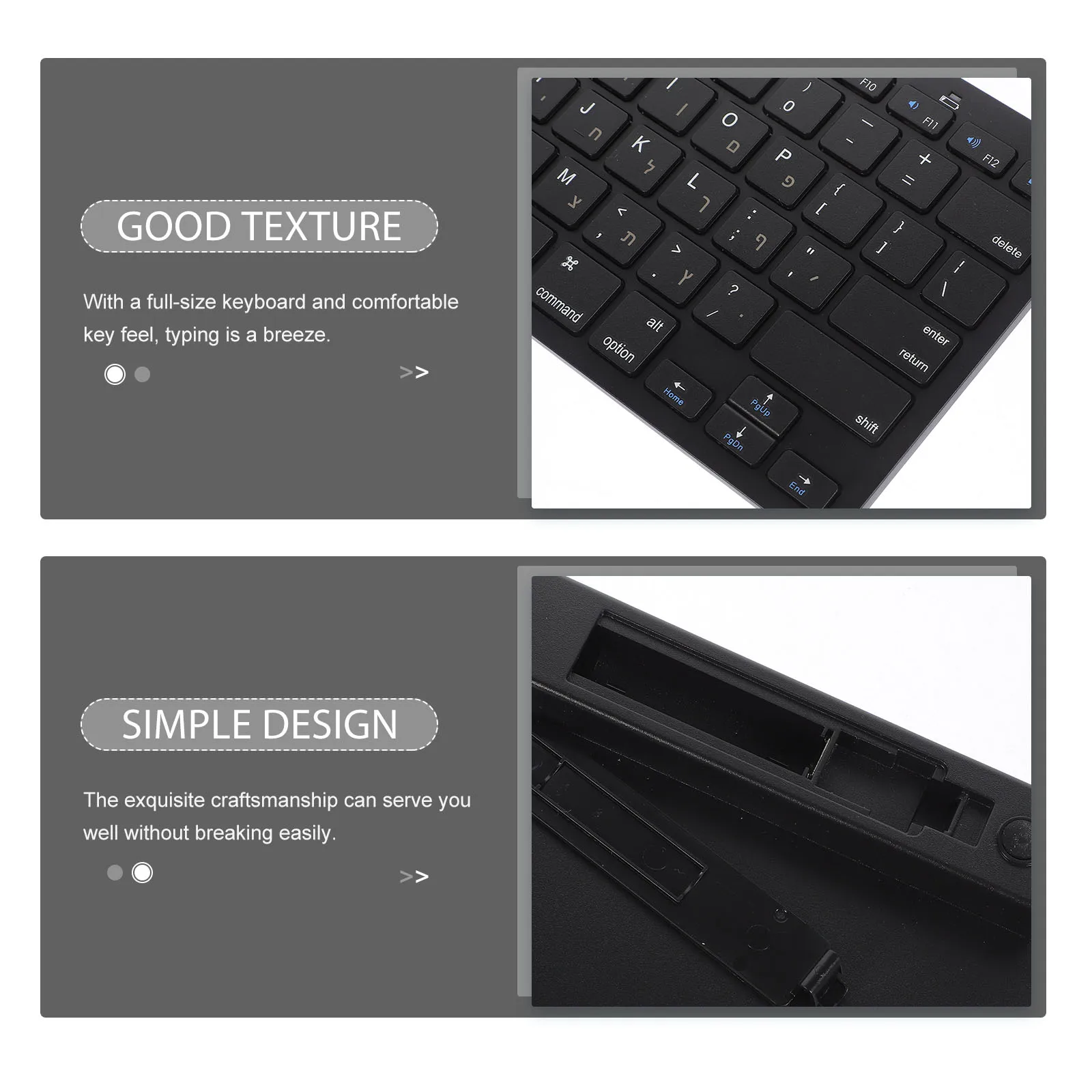 Wireless Keyboard Hebrew X5 Black Ultra Thin Silent Portable Full Size Laptop Desktop Computer Accessory Low Noise Multimedia
Wireless Keyboard Hebrew X5 Black Ultra Thin Silent Portable Full Size Laptop Desktop Computer Accessory Low Noise Multimedia