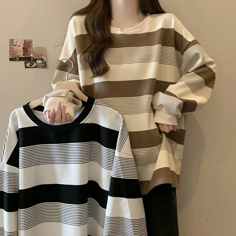 2024 new women's sportswear American striped long sleeved round neck thin pullover sweatshirt casual and fashionable women's top
2024 new women's sportswear American striped long sleeved round neck thin pullover sweatshirt casual and fashionable women's top