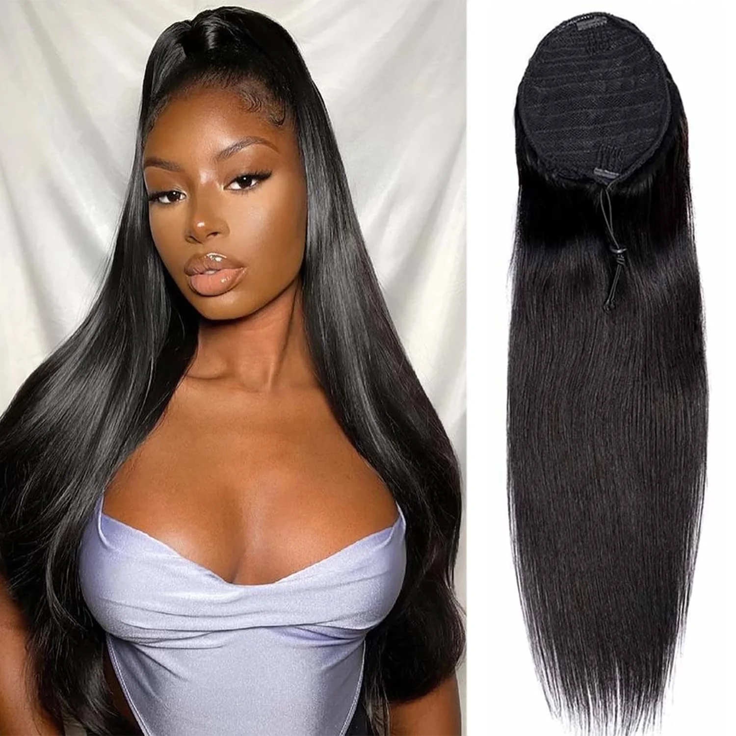 Straight Drawstring Ponytail Extension Pony Tails Natural Color Human Hair Hairpieces Clip in Ponytails Extension for Women
Straight Drawstring Ponytail Extension Pony Tails Natural Color Human Hair Hairpieces Clip in Ponytails Extension for Women