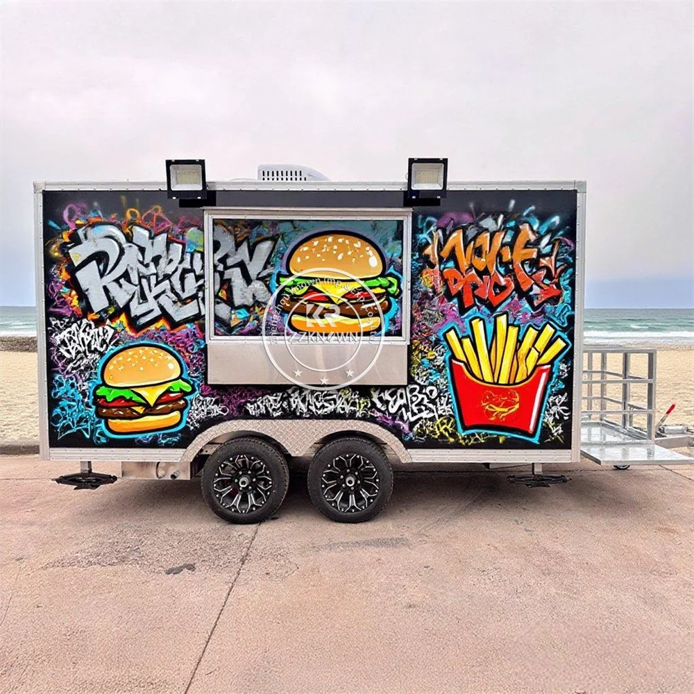 Custom Catering Trailer Street Ice Cream Cart Concession Food Trailer Outdoor Mobile Fast Food Truck With Full Kitchen
Custom Catering Trailer Street Ice Cream Cart Concession Food Trailer Outdoor Mobile Fast Food Truck With Full Kitchen