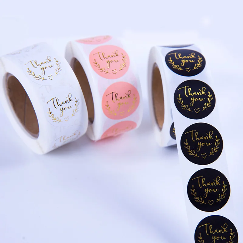 Bronzing Thank You Stickers Gift Seal Labels Pink White Black Paper Sticker Wedding Birthday Christmas Party Packaging Supplies
Bronzing Thank You Stickers Gift Seal Labels Pink White Black Paper Sticker Wedding Birthday Christmas Party Packaging Supplies