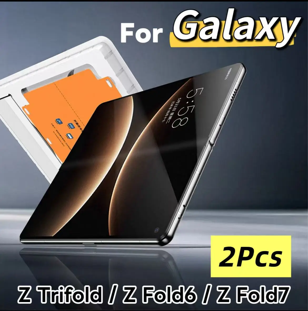 HD Flexible Screen Protector for Galaxy Z Trifold / Z Fold6 / Z Fold7 Foldable Phones, 2‑Pack
HD Flexible Screen Protector for Galaxy Z Trifold / Z Fold6 / Z Fold7 Foldable Phones, 2‑Pack