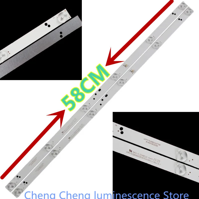 FOR MeLo 32K1 Lehua 32L22 32L56 32L29 Light bar CRH-K32K6003030T02066CJ-REV1.5 6LED 58CM 3V 100%NEW LED backlight strip
FOR MeLo 32K1 Lehua 32L22 32L56 32L29 Light bar CRH-K32K6003030T02066CJ-REV1.5 6LED 58CM 3V 100%NEW LED backlight strip