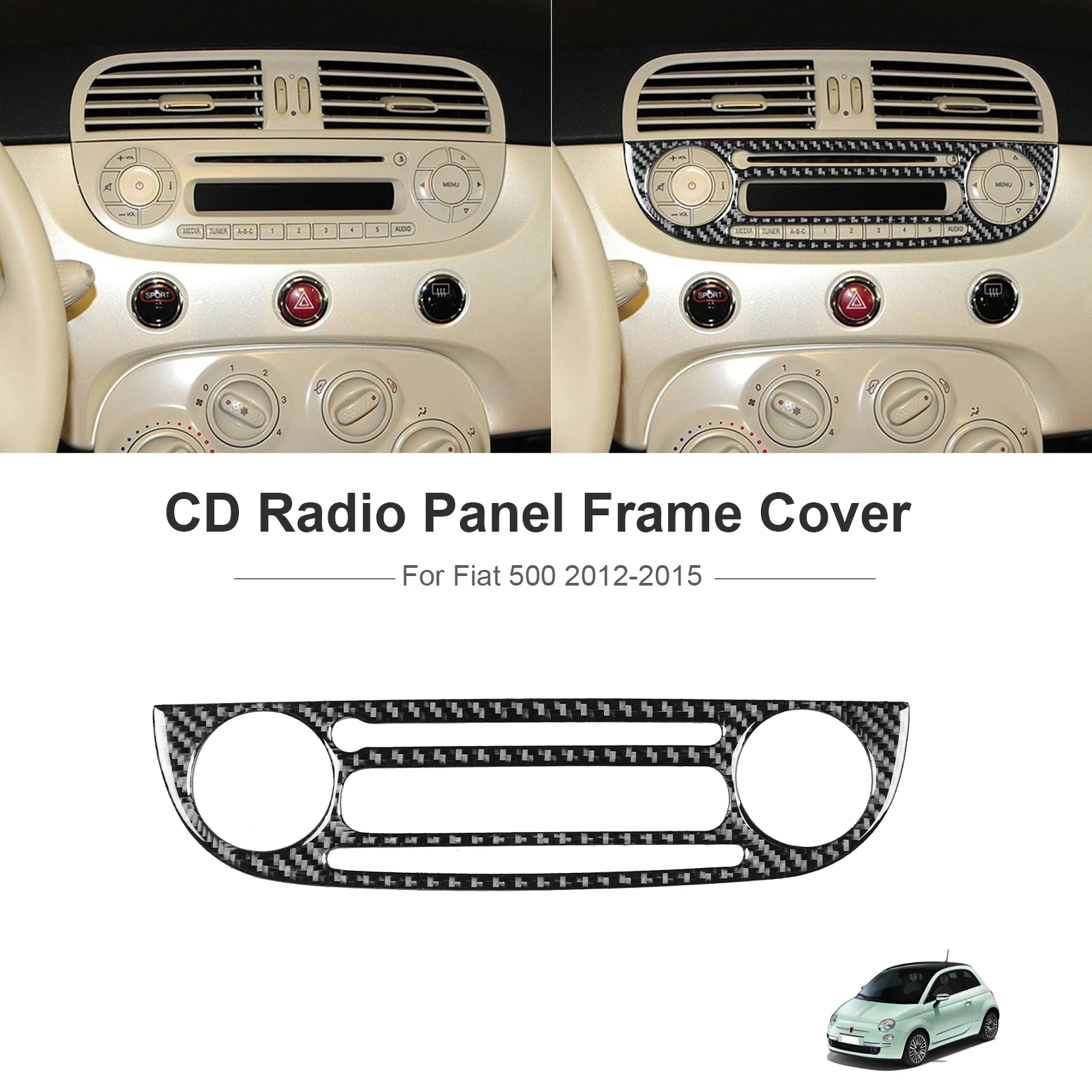 Рамка из углеродного волокна для CD Радио панели обшивка для Fiat 500 2012 2013 2014 2015 наклейки аксессуары для интерьера автомобиля
Рамка из углеродного волокна для CD Радио панели обшивка для Fiat 500 2012 2013 2014 2015 наклейки аксессуары для интерьера автомобиля