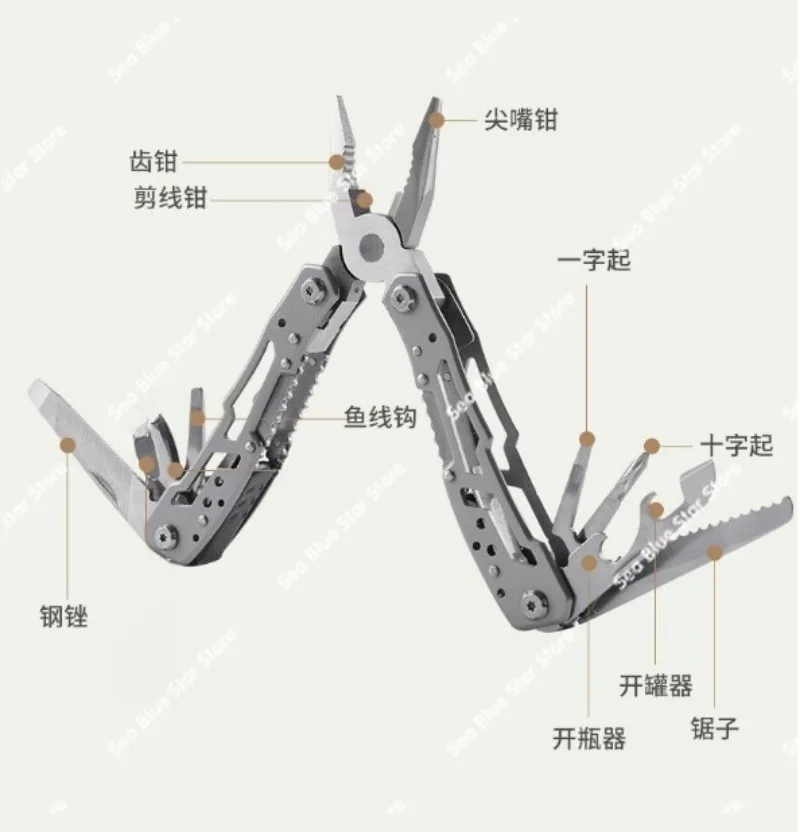All-steel combination tool pliers Multifunctional pliers, folding pliers Field portable emergency combination tool
All-steel combination tool pliers Multifunctional pliers, folding pliers Field portable emergency combination tool
