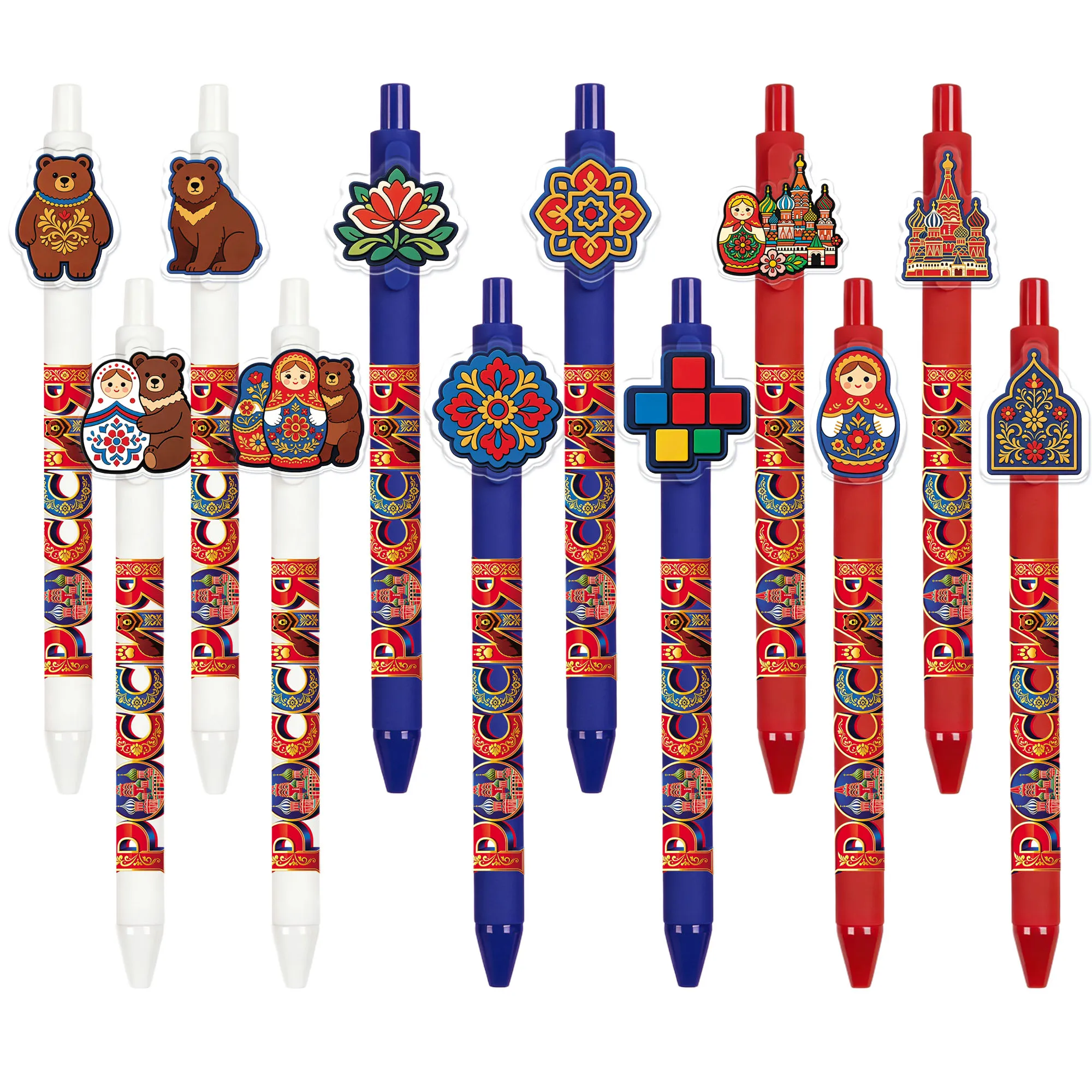 12 pieces / 20 pieces creative Russian classic elements ballpoint pens in the shape of brown bear set dolls for writing
12 pieces / 20 pieces creative Russian classic elements ballpoint pens in the shape of brown bear set dolls for writing