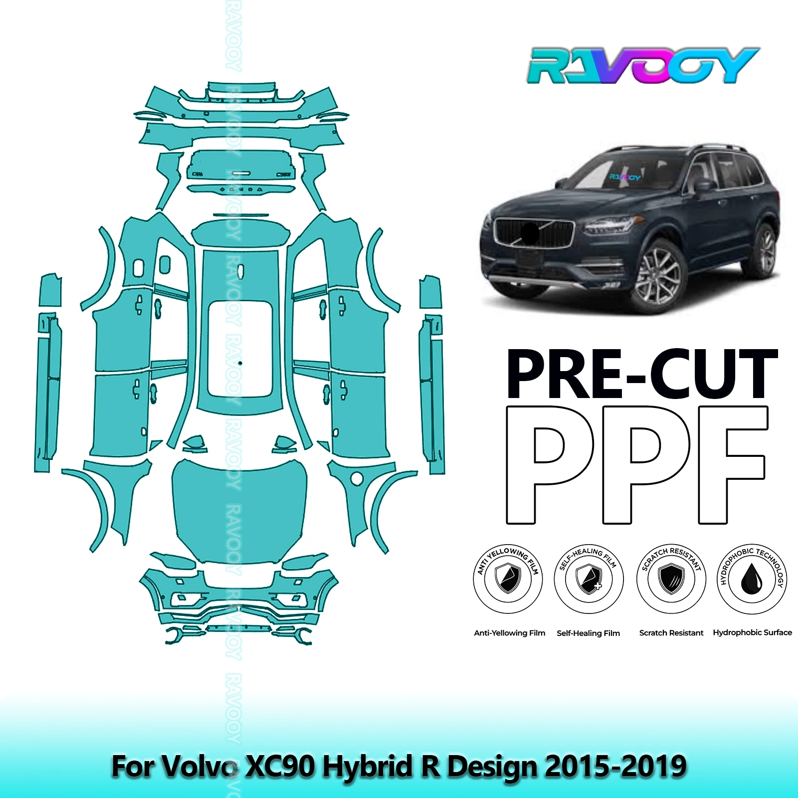 Для Volvo XC90 Hybrid R Design 2015-2019 предварительно вырезанный полный автомобильный прозрачный бюстгальтер, защитная пленка для краски, защита от царапин, внешний ТПУ PPF
Для Volvo XC90 Hybrid R Design 2015-2019 предварительно вырезанный полный автомобильный прозрачный бюстгальтер, защитная пленка для краски, защита от царапин, внешний ТПУ PPF