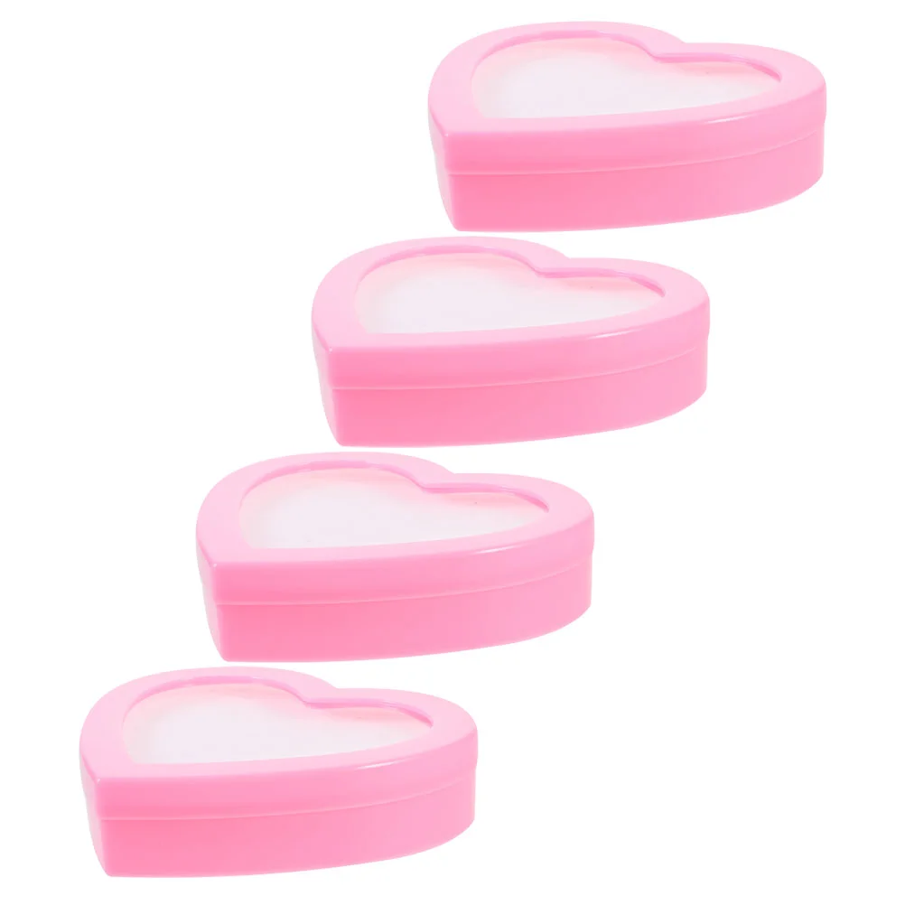 4 Pcs Children's Ring Box Boxes Rings Girl Heart Shaped Container Plastic Kids Holder
4 Pcs Children's Ring Box Boxes Rings Girl Heart Shaped Container Plastic Kids Holder