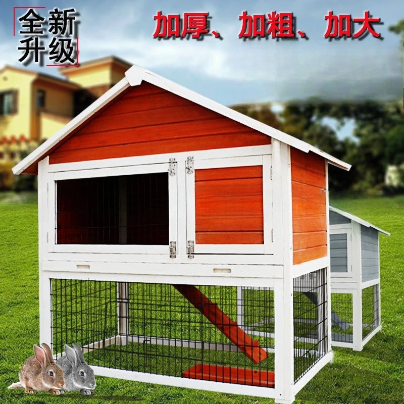 Wooden Rabbit Cage House House Rabbit Nest Double Layer Rabbit Cage Kindergarten Pet Breeding
Wooden Rabbit Cage House House Rabbit Nest Double Layer Rabbit Cage Kindergarten Pet Breeding