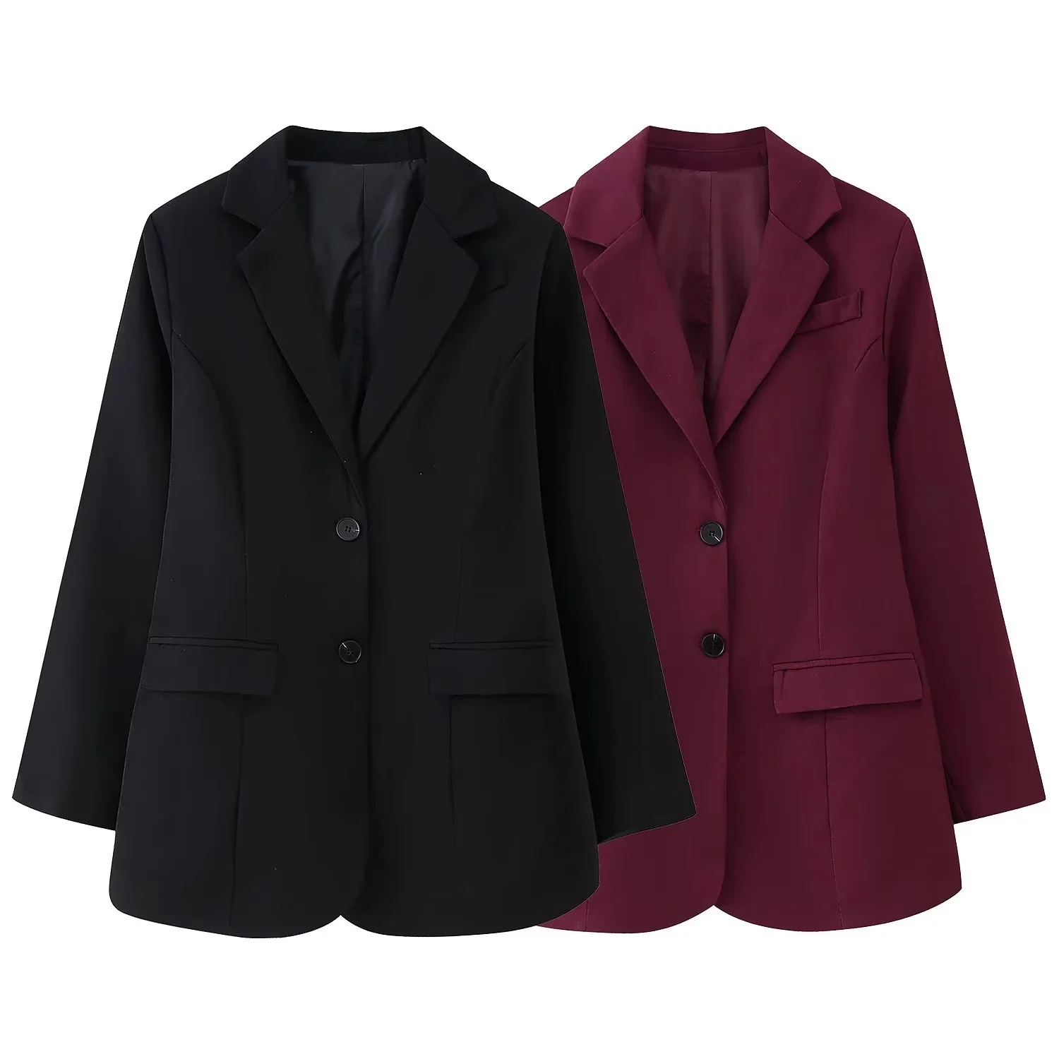Women Fashion with Pockets Solid Single Breasted Blazer Vintage Long Sleeves Notched Neck Female Office Lady Autumn Outfits
Women Fashion with Pockets Solid Single Breasted Blazer Vintage Long Sleeves Notched Neck Female Office Lady Autumn Outfits