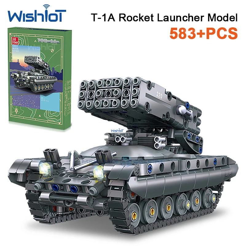 58142 TOS-1A Tank Model 583pcs Building Block set Small Particle Large Military Model Kit DIY Toys for Christmas Gifts
58142 TOS-1A Tank Model 583pcs Building Block set Small Particle Large Military Model Kit DIY Toys for Christmas Gifts