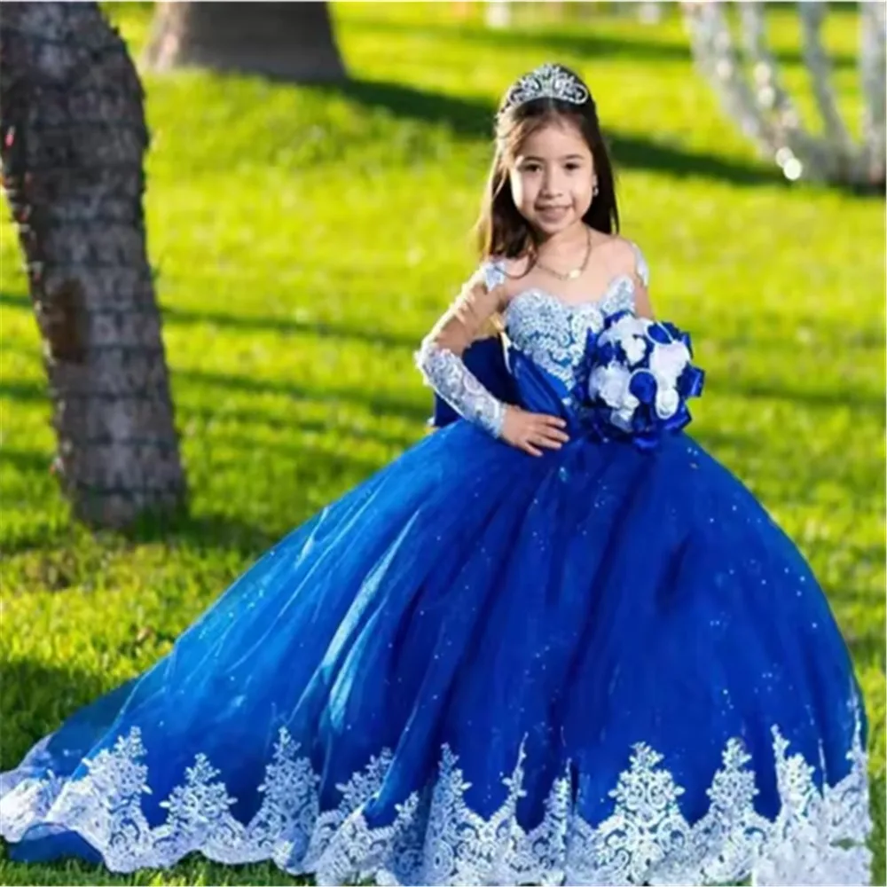 Flower Girl Dresses for Wedding Lace Appliqued Full Sleeves Big Bow Princess Birthday Pageant Dress Kids Party Communion Gown
Flower Girl Dresses for Wedding Lace Appliqued Full Sleeves Big Bow Princess Birthday Pageant Dress Kids Party Communion Gown