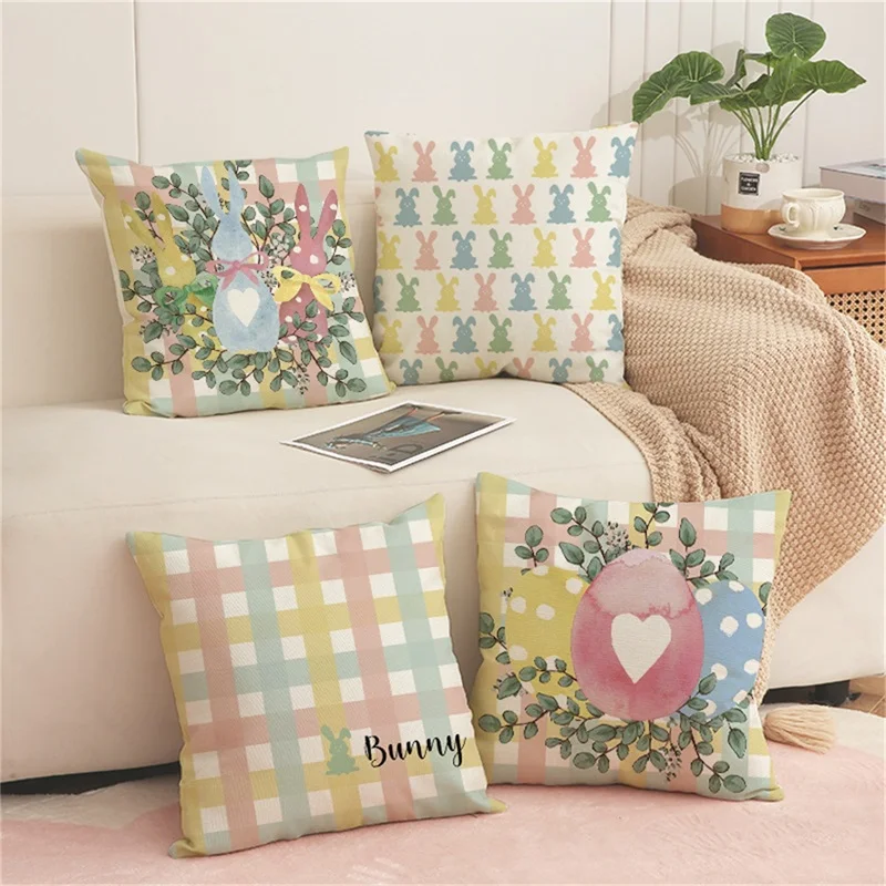 Easter Pillow Covers Farmhouse Bunny Easter Egg Flower Plaid Throw Cushion Covers For Home
Easter Pillow Covers Farmhouse Bunny Easter Egg Flower Plaid Throw Cushion Covers For Home