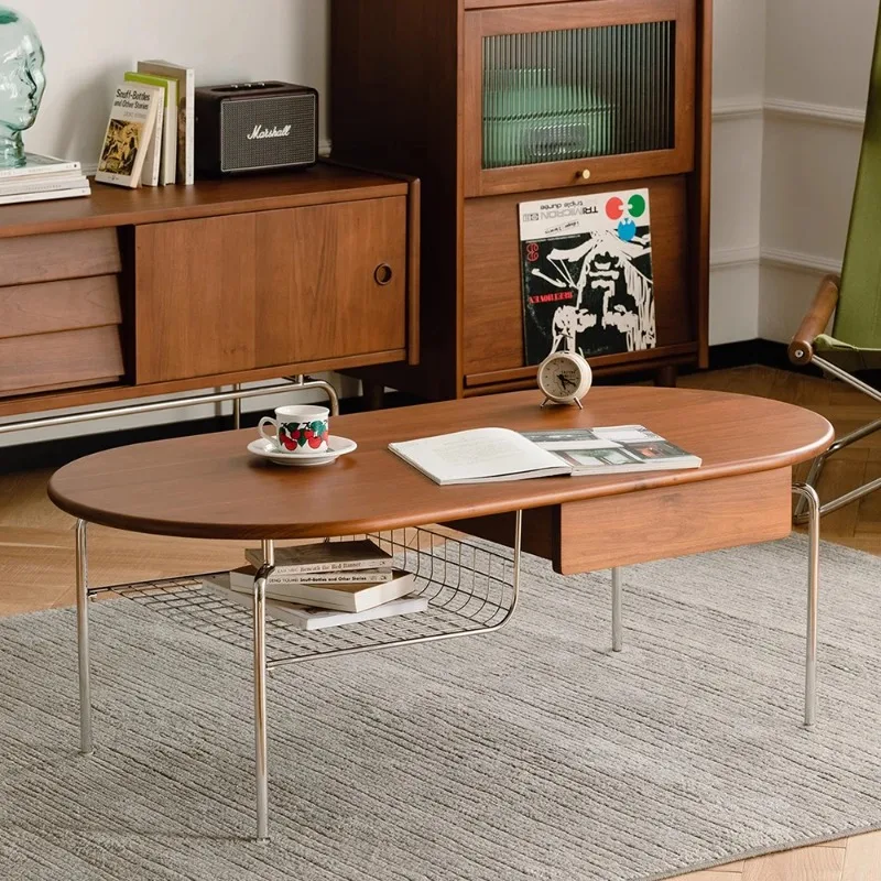 Oval Design Coffee Table Living Room Minimalist Nordic Decor Coffee Table Drawers Storage Table Basse De Salon Furniture
Oval Design Coffee Table Living Room Minimalist Nordic Decor Coffee Table Drawers Storage Table Basse De Salon Furniture