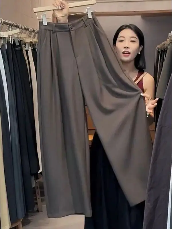 plus Size Women's Casual Straight Leg Pants Draped Thin Wide Leg Suit Summer Versatile Color Long Trousers High Waist
plus Size Women's Casual Straight Leg Pants Draped Thin Wide Leg Suit Summer Versatile Color Long Trousers High Waist