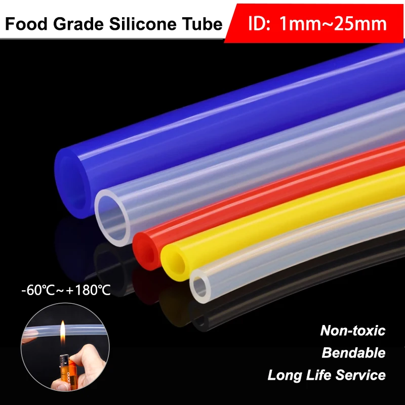 Colorful Silicone Tube ID 1 2 3 4 5 6 7 8 9 10 12 14 16 18 20 25mm Flexible Food Grade Rubber Hose Garden Drink Water Tubing
Colorful Silicone Tube ID 1 2 3 4 5 6 7 8 9 10 12 14 16 18 20 25mm Flexible Food Grade Rubber Hose Garden Drink Water Tubing