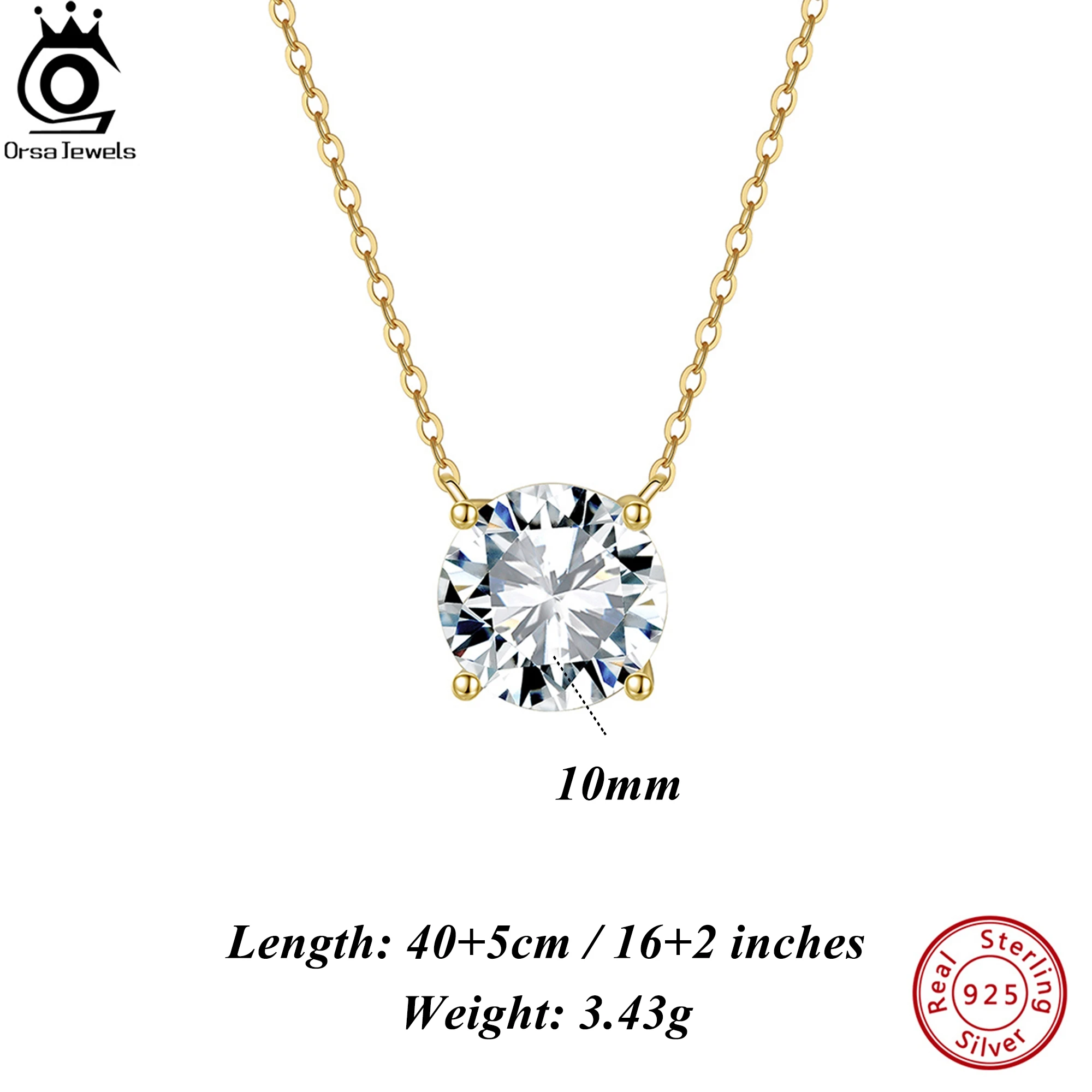 ORSA JEWELS 925 Sterling Silver Diamond 8A Sparkling Round Zirconia Pendant Necklace for Women Wedding Jewelry Casual Wear LZN24
ORSA JEWELS 925 Sterling Silver Diamond 8A Sparkling Round Zirconia Pendant Necklace for Women Wedding Jewelry Casual Wear LZN24