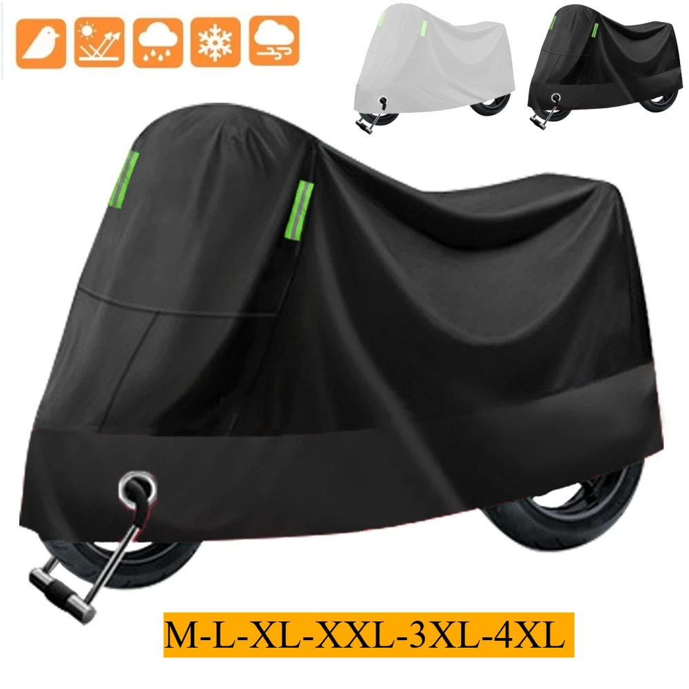 Heavy-Duty Motorcycle Cover Waterproof All Season Resistant Dustproof Scooter Cover for Outdoor/Indoor, Anti-Theft Lock System
Heavy-Duty Motorcycle Cover Waterproof All Season Resistant Dustproof Scooter Cover for Outdoor/Indoor, Anti-Theft Lock System 