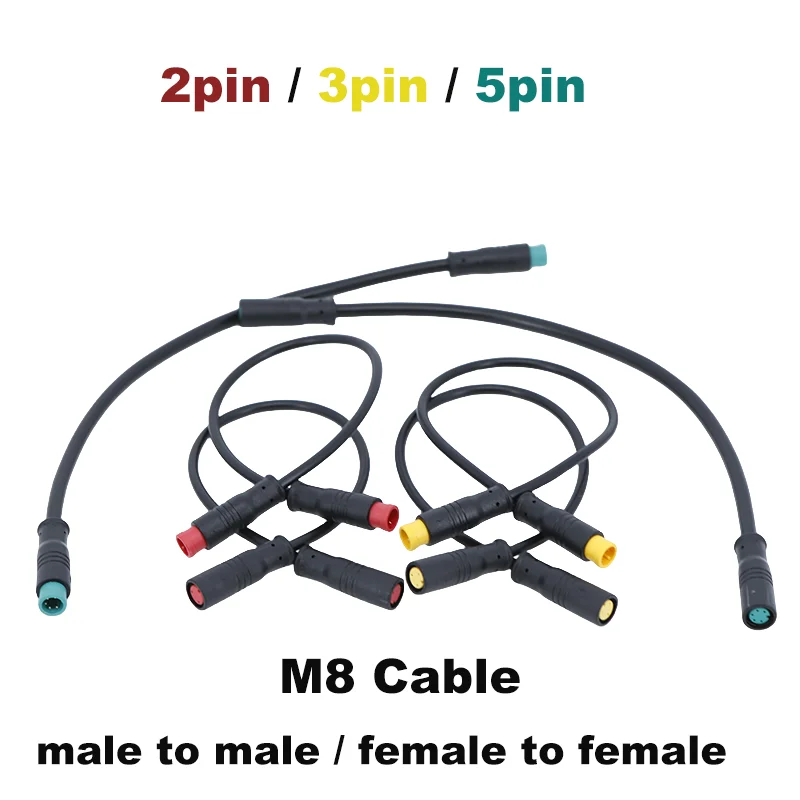 M8 2pin 3pin 5pin male to male female to female Electric Bicycle Butt Joint Plug Waterproof for Ebike Display Cable Connector
M8 2pin 3pin 5pin male to male female to female Electric Bicycle Butt Joint Plug Waterproof for Ebike Display Cable Connector