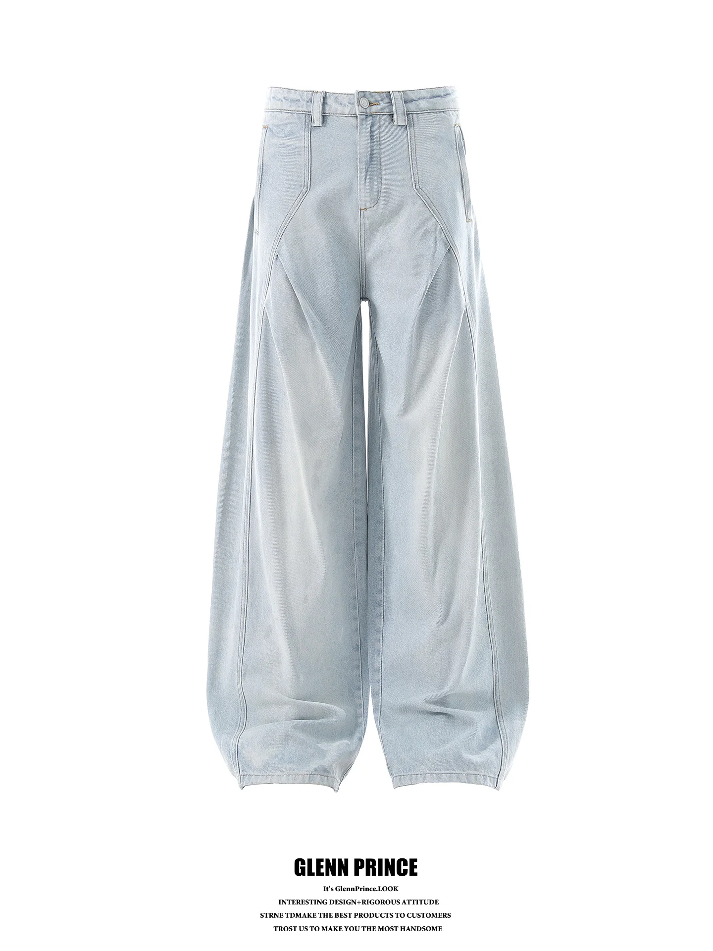 American Retro Washed Light Blue Jeans Men's Loose Wide Leg Pants 3D Tailoring Youthful Casual Cotton Polyester Blend
American Retro Washed Light Blue Jeans Men's Loose Wide Leg Pants 3D Tailoring Youthful Casual Cotton Polyester Blend