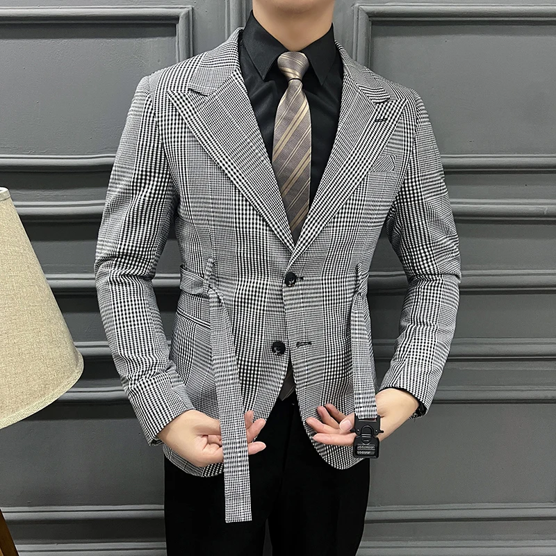 2024 Retro Plaid Suit Jacket for Men Slim Casual Business Suit Jacket Wedding Groom Dress Coat Streetwear Social Men Clothing
2024 Retro Plaid Suit Jacket for Men Slim Casual Business Suit Jacket Wedding Groom Dress Coat Streetwear Social Men Clothing