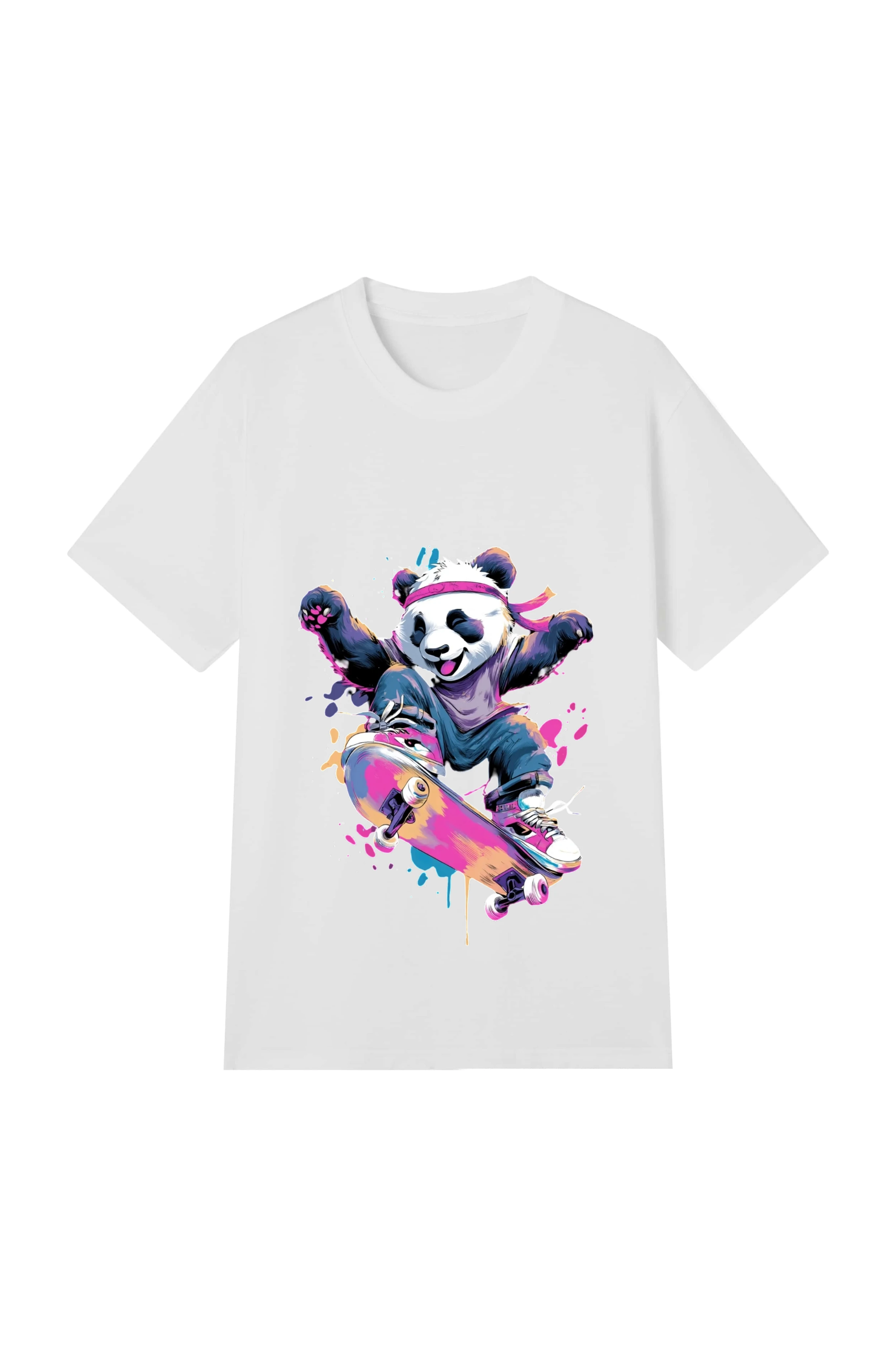 New men's and women's T-shirts, hip-hop panda print, casual short-sleeve couple T-shirts
New men's and women's T-shirts, hip-hop panda print, casual short-sleeve couple T-shirts