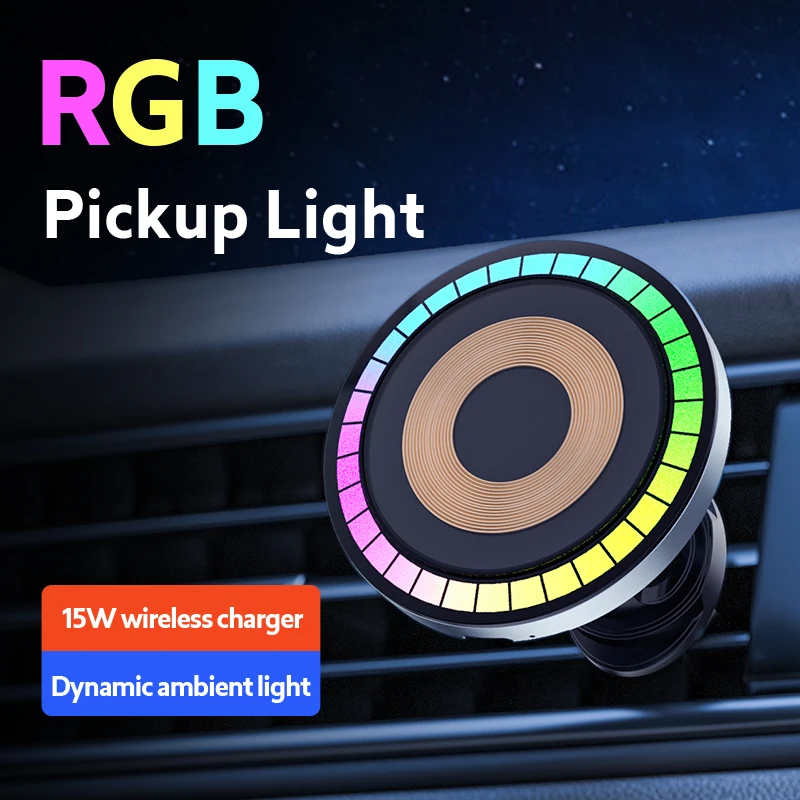 T58 15W Magnetic Wireless Car Charger – N52 18KG Suction, RGB Ring Light, 360° Rotation, Fast Charging for iPhone & Android
T58 15W Magnetic Wireless Car Charger – N52 18KG Suction, RGB Ring Light, 360° Rotation, Fast Charging for iPhone & Android