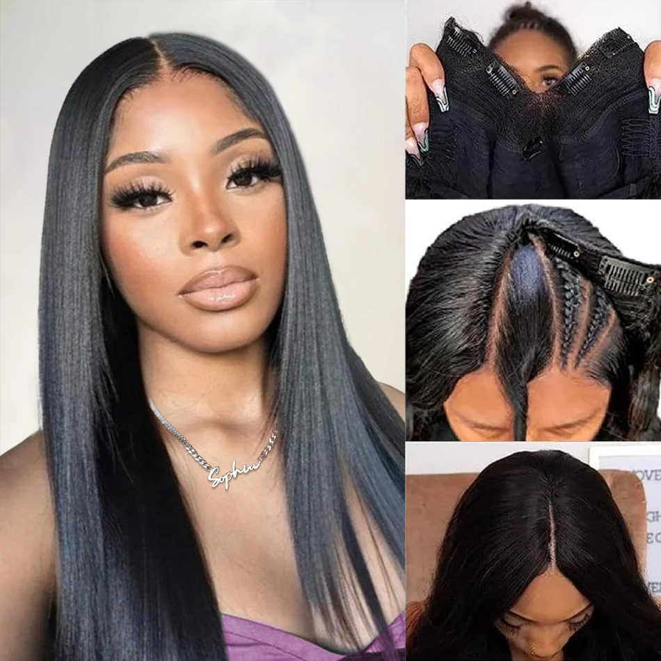 Glueless V Part Wig Human Hair Straight Human Hair Wigs Brazilian Hair For Black Women 250 Density Natural Color 18 Inch No Glue
Glueless V Part Wig Human Hair Straight Human Hair Wigs Brazilian Hair For Black Women 250 Density Natural Color 18 Inch No Glue