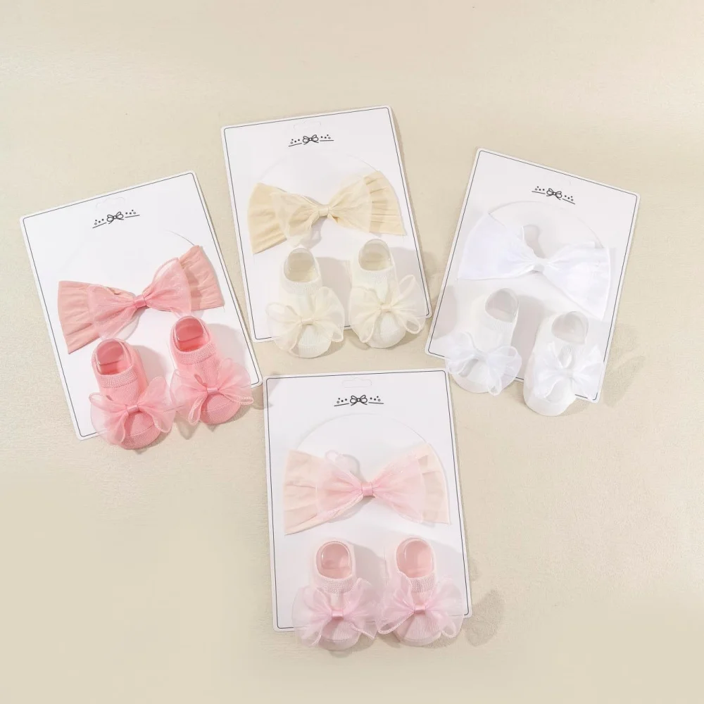 2 Pcs/Set Toddler Lace Bows Elastic Headband and Anti-Slip Cotton Socks Newborn Baby Girls Socks Hairband Set Infant Headwear
2 Pcs/Set Toddler Lace Bows Elastic Headband and Anti-Slip Cotton Socks Newborn Baby Girls Socks Hairband Set Infant Headwear
