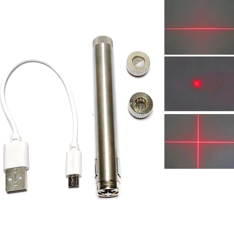 100mW Handheld 650nm Red Dot/Line/Cross Laser Module Stainless Steel Positioning LED USB Charge
100mW Handheld 650nm Red Dot/Line/Cross Laser Module Stainless Steel Positioning LED USB Charge