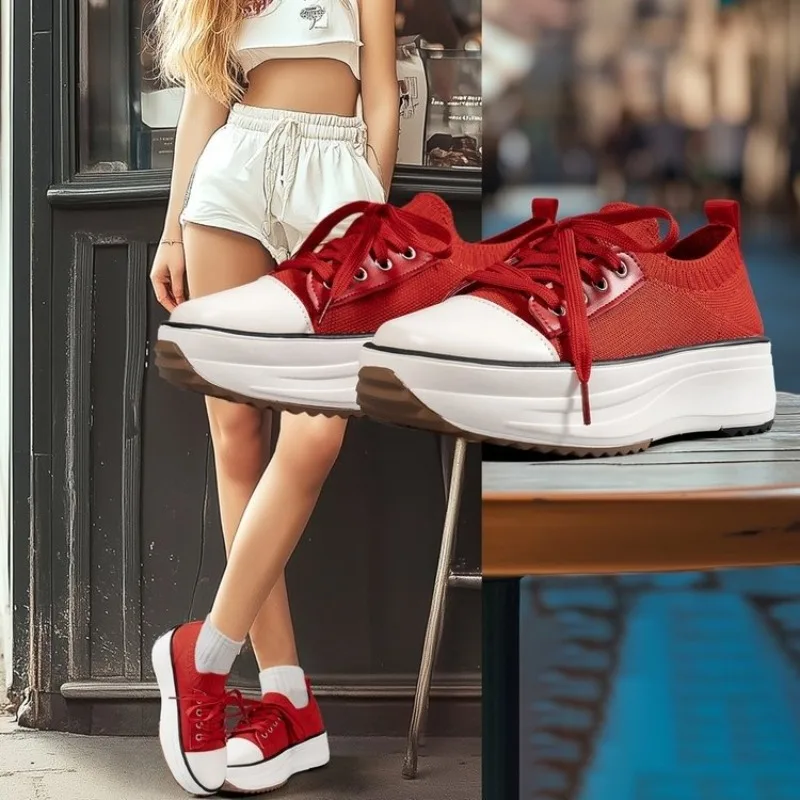 Summer New Women Fashion Casual Shoes Plus Size 43 Woman Platform Breathable Sport Shoes Female Lace Up Tennis Sneakers
Summer New Women Fashion Casual Shoes Plus Size 43 Woman Platform Breathable Sport Shoes Female Lace Up Tennis Sneakers