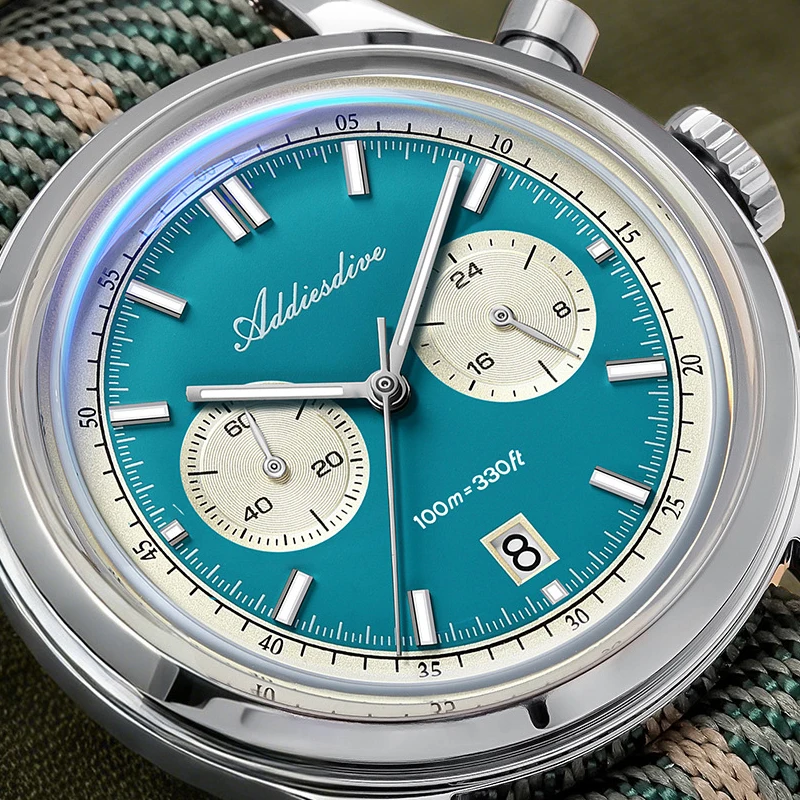 ADDIESDIVE AD2542 Luxury Quartz Chronograph Watch for Men Japanese 0S21 Movement 38mm Stainless Steel Case BGW9 Lume 100M Waterp
ADDIESDIVE AD2542 Luxury Quartz Chronograph Watch for Men Japanese 0S21 Movement 38mm Stainless Steel Case BGW9 Lume 100M Waterp