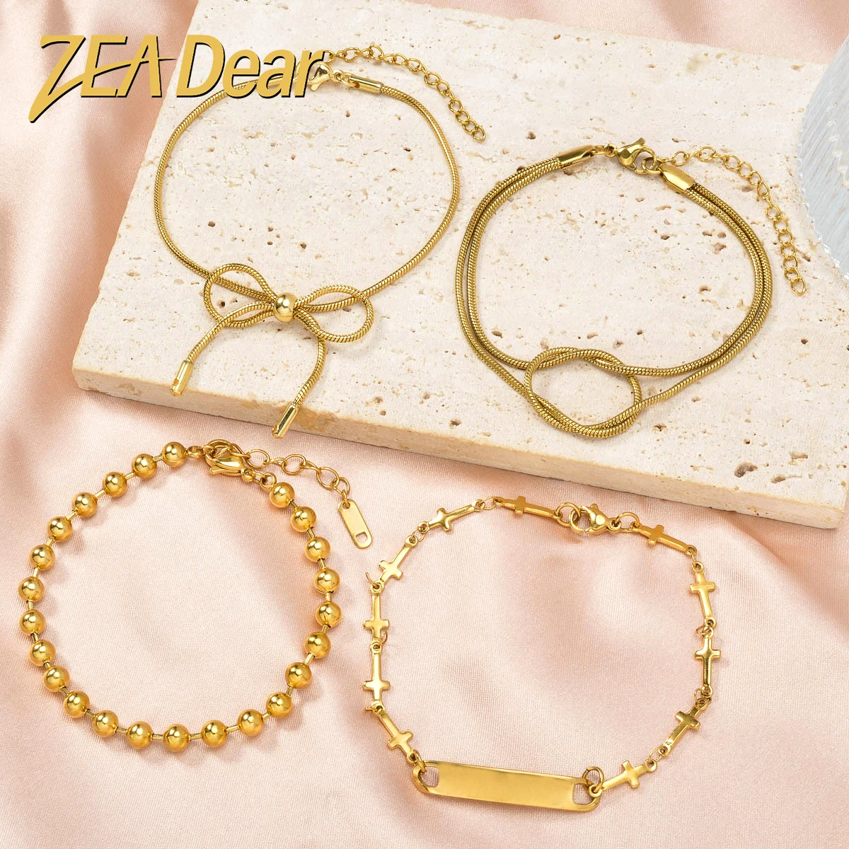 High Quality 18k Gold Plated Jewelry Wrist Chain Stainless Steel Beads Bracelets Women Gift twist hand Jewellery Free Shipping
High Quality 18k Gold Plated Jewelry Wrist Chain Stainless Steel Beads Bracelets Women Gift twist hand Jewellery Free Shipping